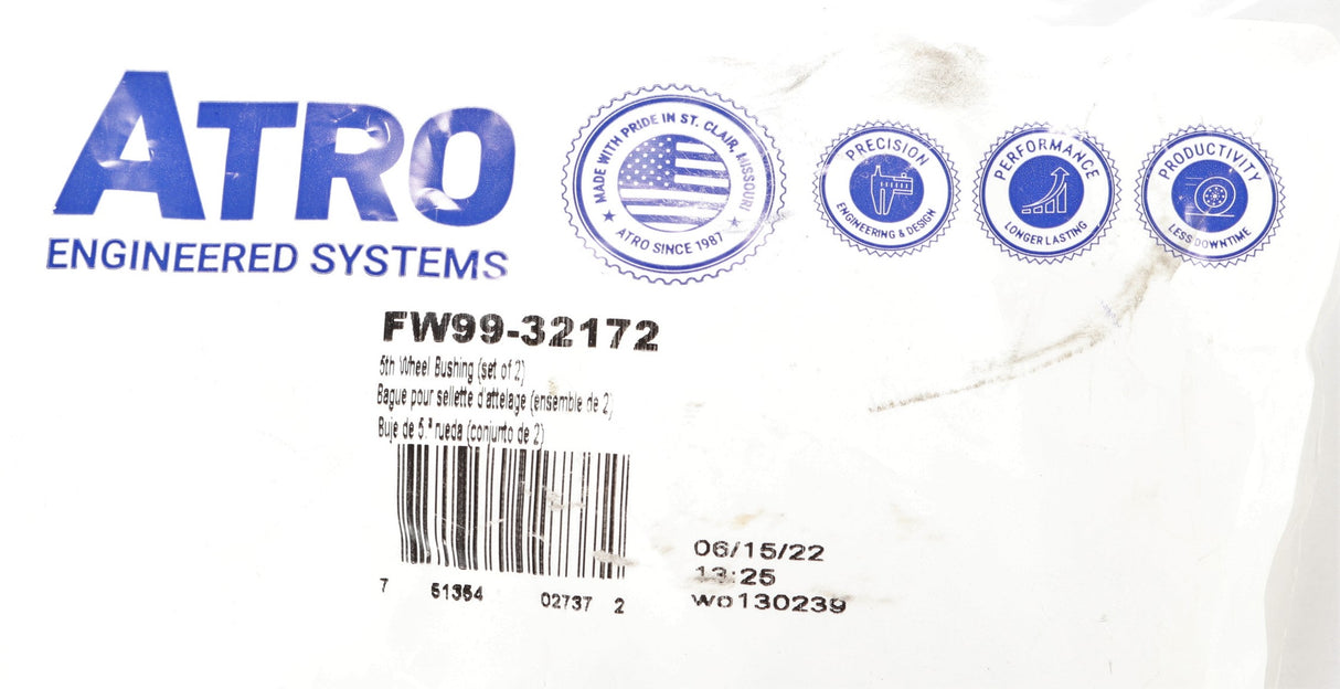 ATRO ENGINEERED SYS. ­-­ FW99-32172 ­-­ 5TH WHEEL BUSHING (SET OF 2)