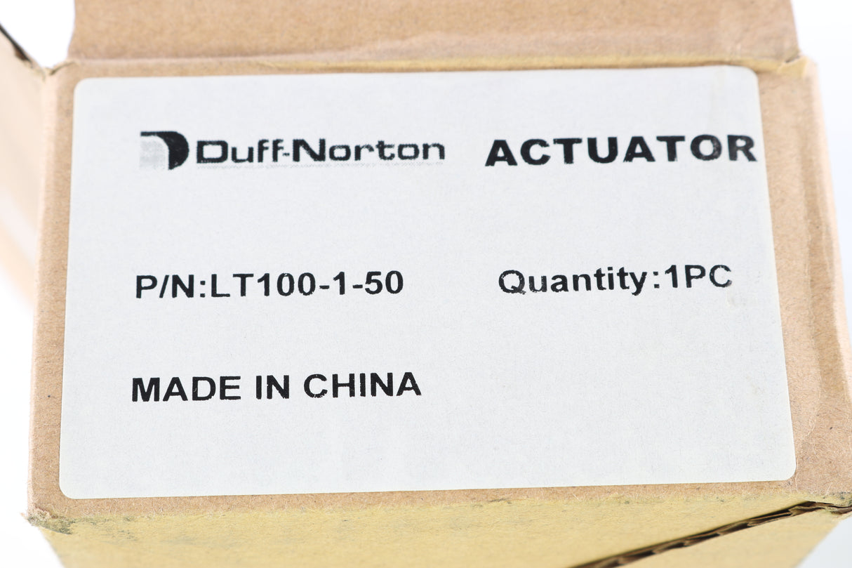 DUFF-NORTON  ­-­ LT100-1-50 ­-­ LINEAR ACTUATOR 12VDC 112lbs 50mm STROKE