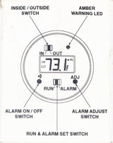 IWS ­-­ PPC-00037 ­-­ TEMPERATURE GAUGE: INSIDE/OUTSIDE W/WARNING ALARM