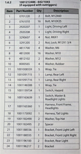 JLG ­-­ 1001212486 ­-­ KITROAD LIGHTS1043/642