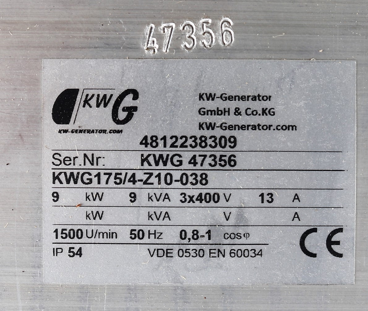 KW-GENERATOR GmbH  [KWG] ­-­ KWG175/4-Z10-038 ­-­ GENERATOR