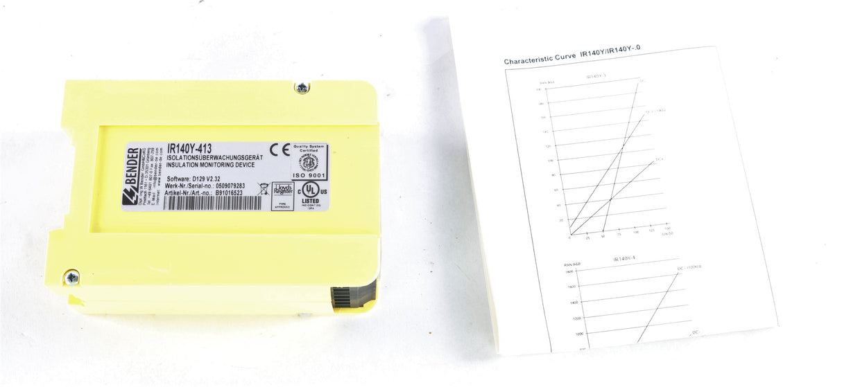 BENDER ­-­ IR140Y-413 ­-­ GROUND FAULT MONITOR 90-132V