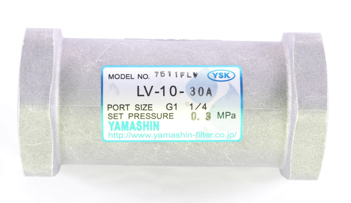 YSK  ­-­ LV-10-30A ­-­ CHECK VALVE  G1-1/4 PORTS  SET PRESSURE0.3 MPA