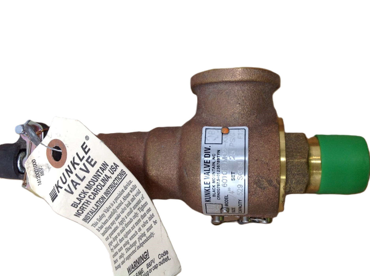 EMERSON - KUNKLE VALVE/CASH ­-­ 6010EDM02-KM-0125 ­-­ PRESSURE RELIEF VALVE 125PSI 3/4"