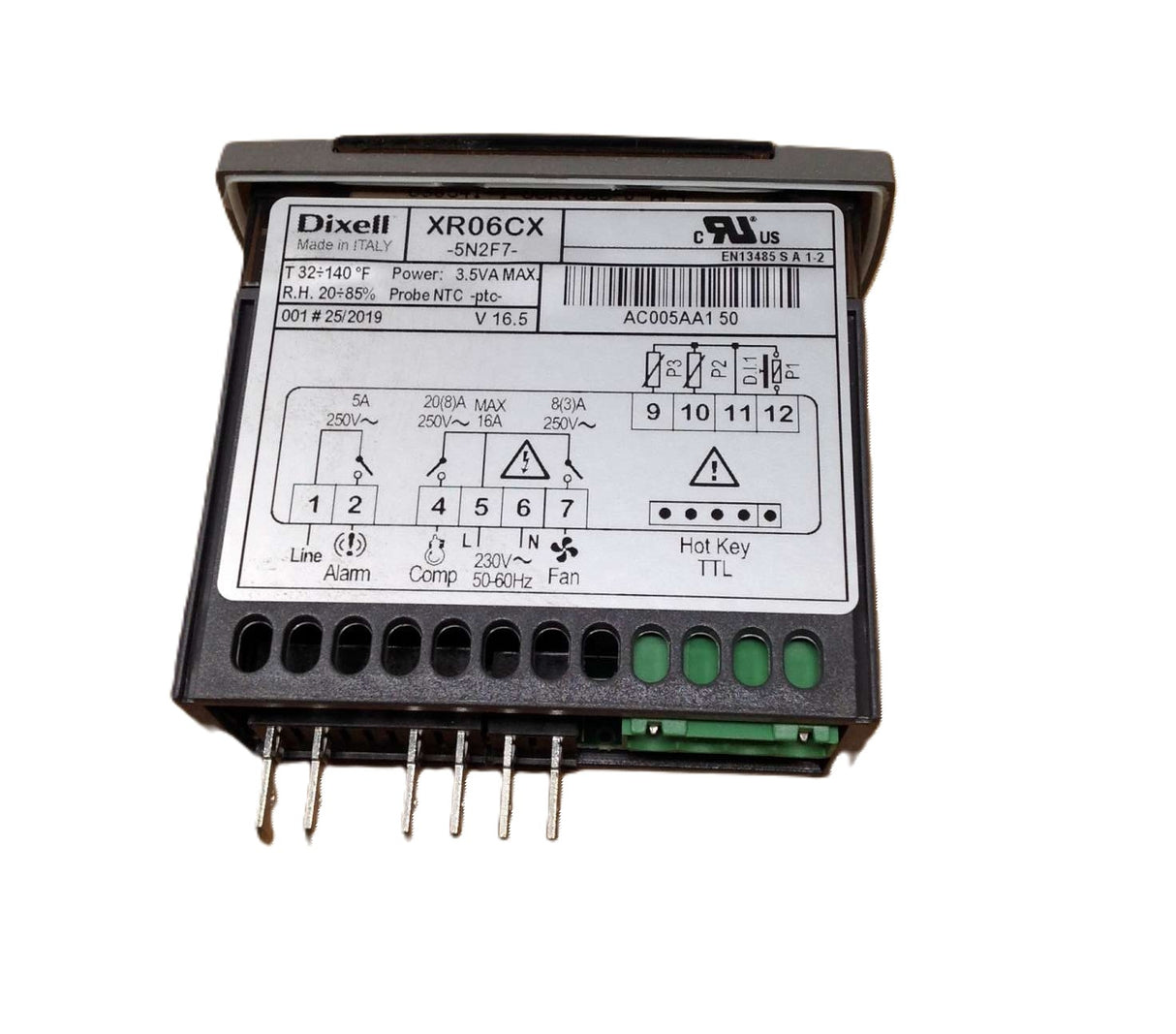 EMERSON CLIMATE - COPELAND/ALCO/DIXELL/PROACT ­-­ XR06CX-5N2F7 ­-­ TEMPERATURE CONTROLLER UNIT 230V DEG F E7-10