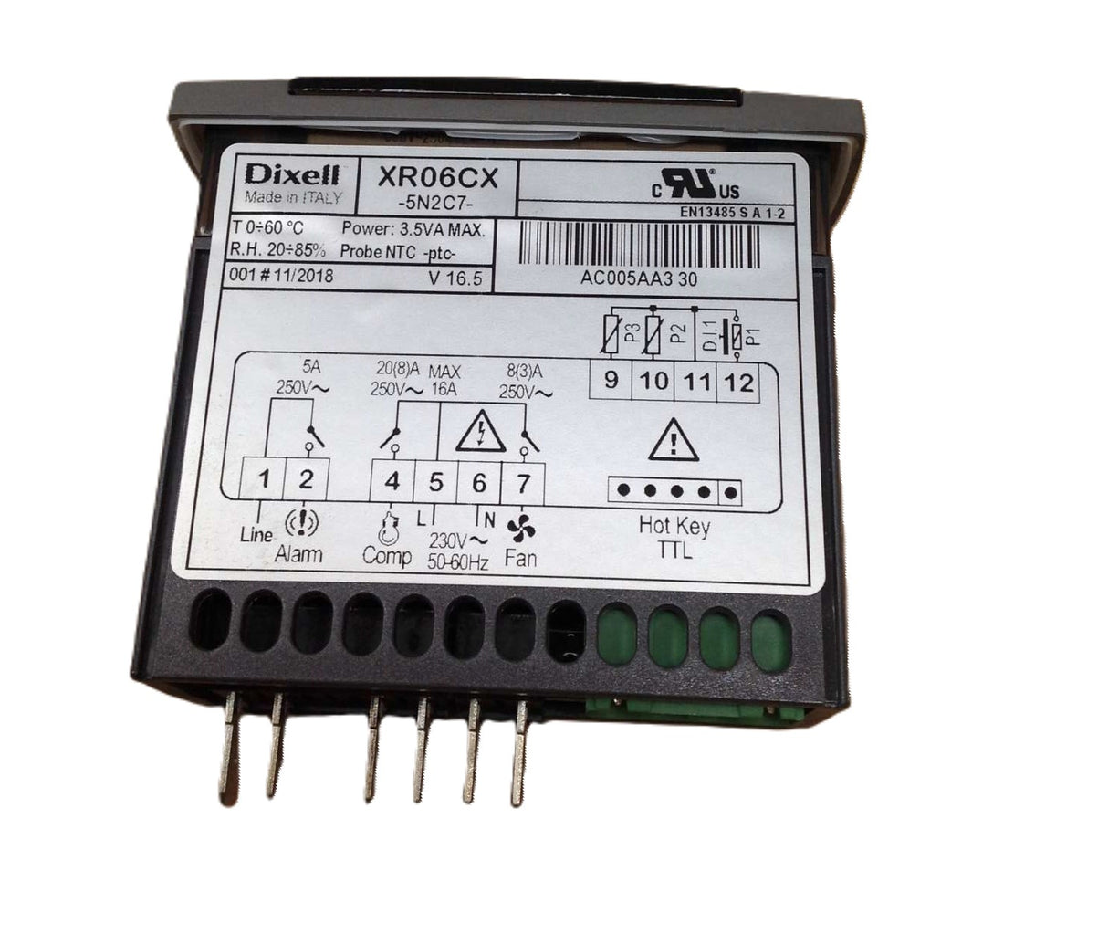 EMERSON CLIMATE - COPELAND/ALCO/DIXELL/PROACT ­-­ XR06CX-5N2C7-F ­-­ TEMPERATURE CONTROL UNIT 230V DEG F SET86