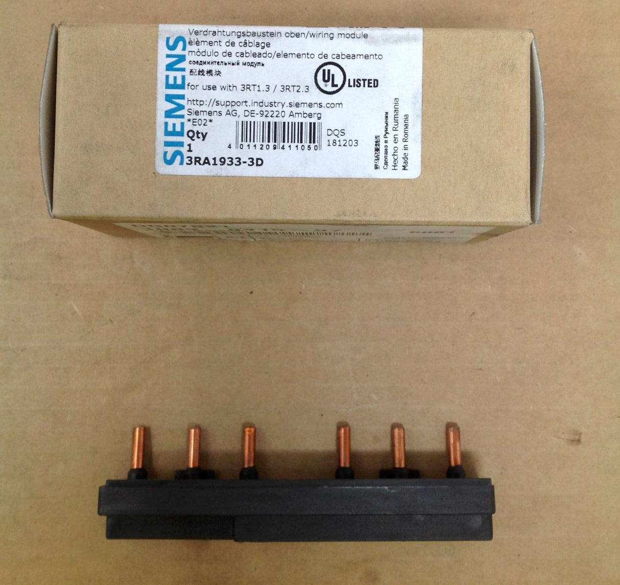 SIEMENS ­-­ 3RA1933-3D ­-­ SUPPLY TERMINAL BLOCK