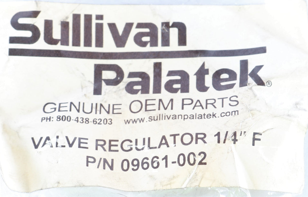 SULLIVAN-PALATEK ­-­ 09661-002 ­-­ REGULATOR VALVE