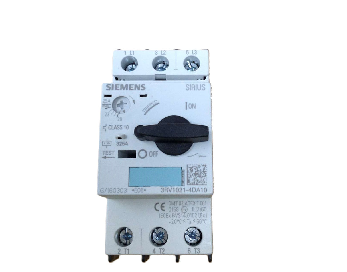 SIEMENS ­-­ 3RV1021-4DA10 ­-­ CIRCUIT BREAKER: ADJUSTABLE 20-25A