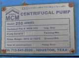 O'DRILL MCM  INC. ­-­ MCM-250 ­-­ PUMP & MOTOR ASSEMBLY_CENTRIFUGAL