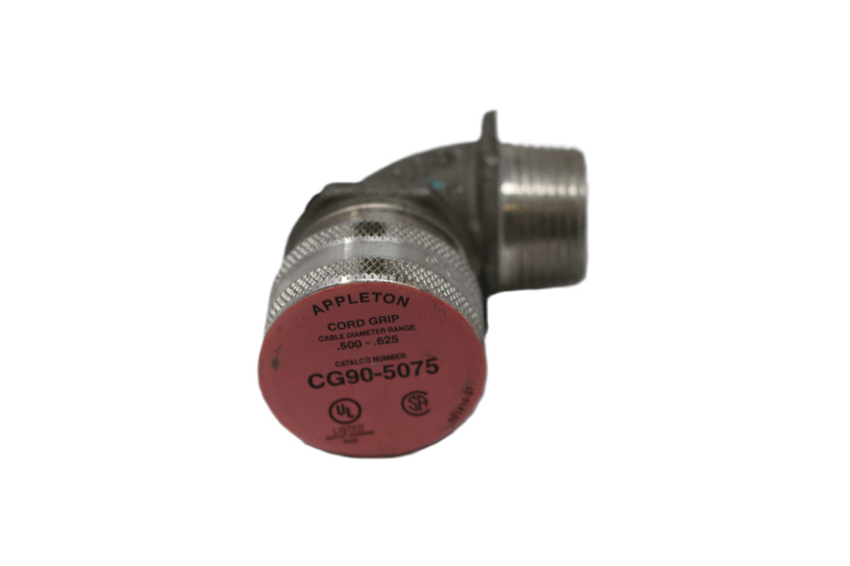 APPLETON ­-­ CG90-5075 ­-­ ELECTRICAL CABLE CONNECTOR/STRAIN RELIEF 90 DEG