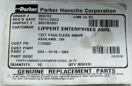 PARKER ­-­ 970435410 ­-­ HYDRAULIC GEAR PUMP