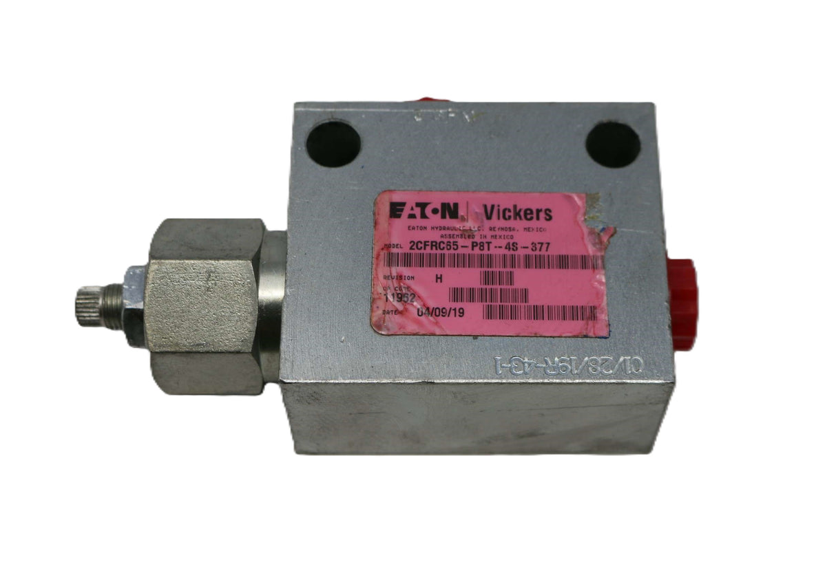 VICKERS ­-­ 2CFRC65-P8T-4S-377 ­-­ HYDRAULIC FLOW REGULATOR VALVE