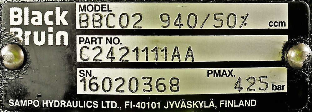 BLACK BRUIN ­-­ C2421111AA ­-­ HYDRAULIC MOTOR: RADIAL PISTON BBC02 940cc W/BRAKE