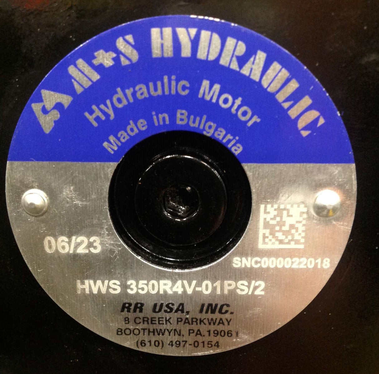 M+S HYDRAULIC ­-­ HWS 350R4V-01PS/2 ­-­ HYDRAULIC ORBITAL MOTOR 350cc 1-1/4" SHAFT