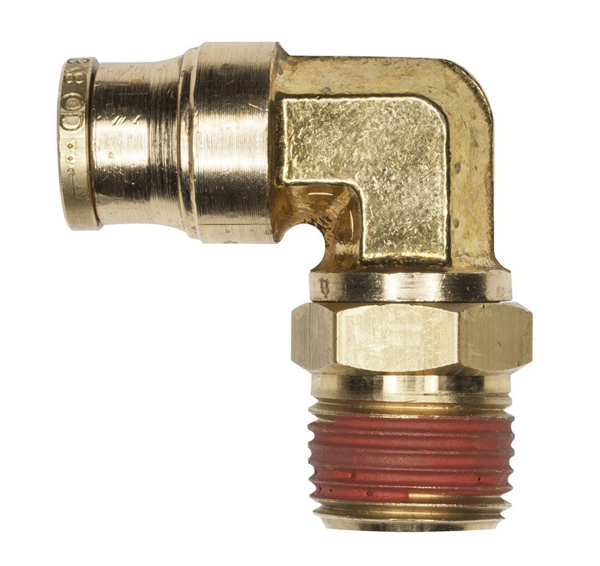 HALDEX ­-­ APB69S4X2 ­-­ BRASS MALE 90 DEGREE ELBOW SWIVEL 1/4T  1/8P L1 .