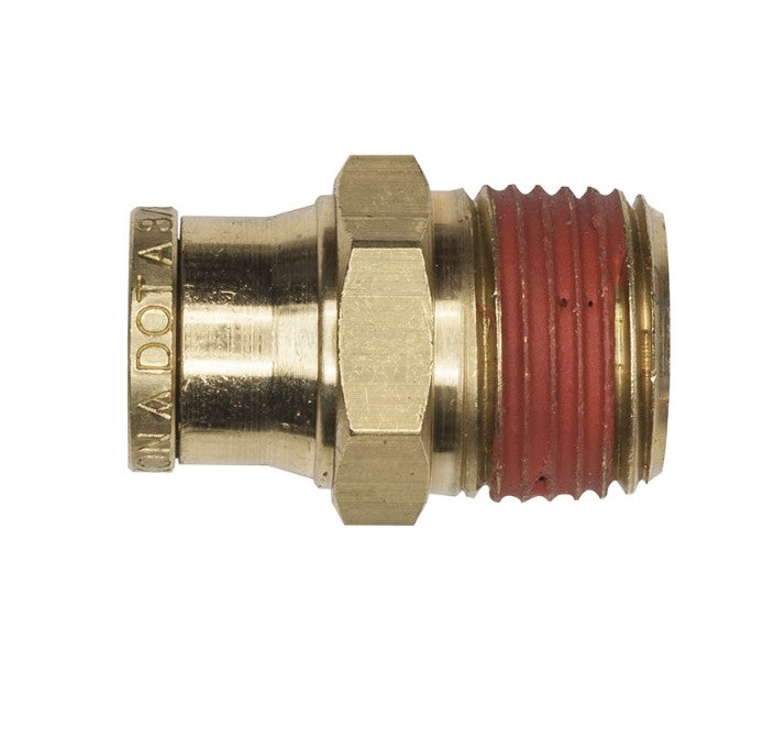 ALKON ­-­ AQ68-DOT-6X6 ­-­ FITTING CONNECTOR 3/8"TUBE PUSH X 3/8"MNPT