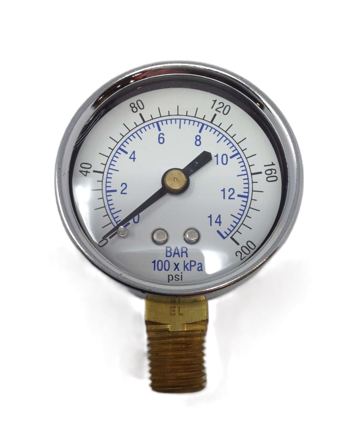 QUINCY COMPRESSOR ­-­ 1280716990 ­-­ GAUGE .25NPT 200PSI