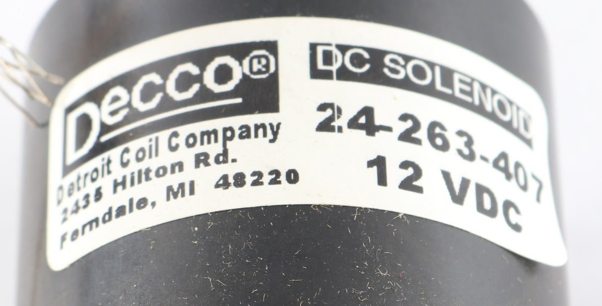 DECCO ­-­ 24-263-407 ­-­ SOLENOID 12VDC