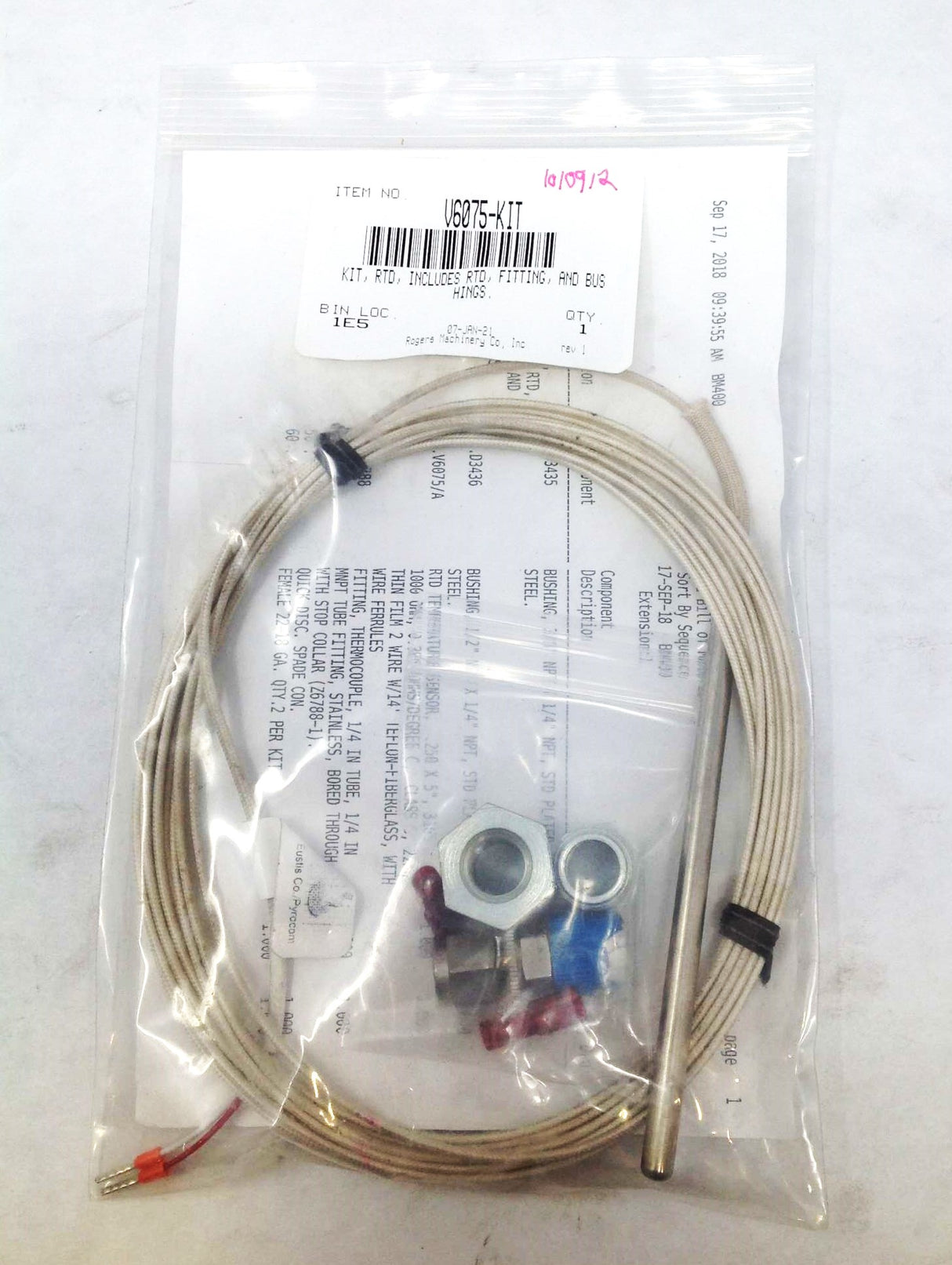 ROGERS MACHINERY ­-­ V6075-KIT ­-­ TEMPERATURE SENSOR KIT