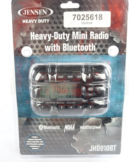 JENSEN (ASA ELECTRONICS) ­-­ JHD910BT ­-­ RADIO: MINI WEATHERPROOF AM/FM W/BLUETOOTH