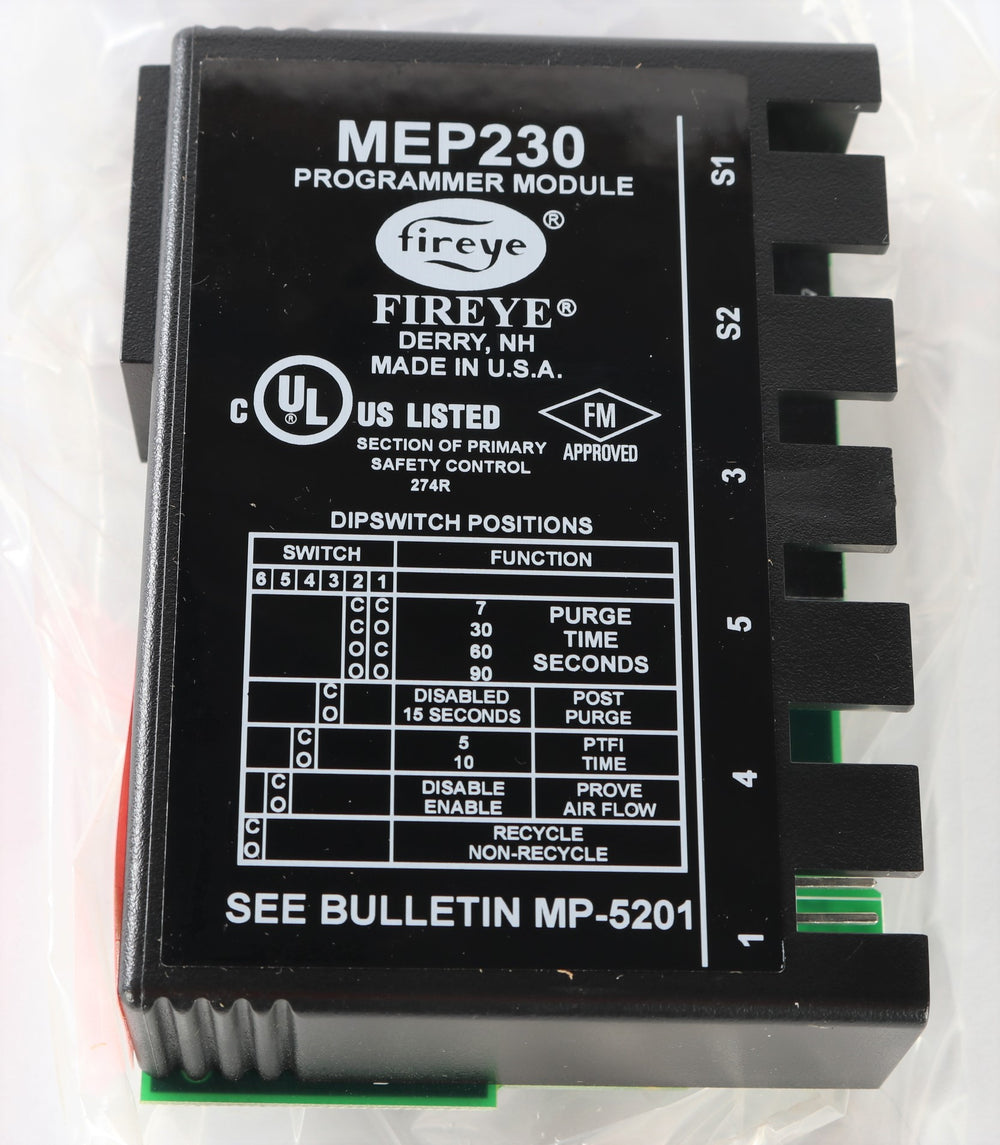 Fireye Programmer Module FIREYE - MEP230 - PROGRAMMER MODULE SELECTABLE TIMING OPERATIONS ...