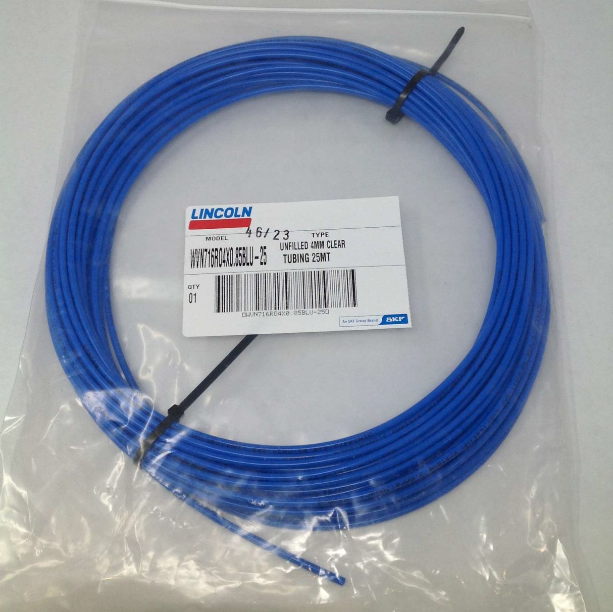LINCOLN LUBE  ­-­ WVN716R04X0.85BLU-25 ­-­ GREASE LINE 4MM BLUE (25M PKG) ($/PKG)