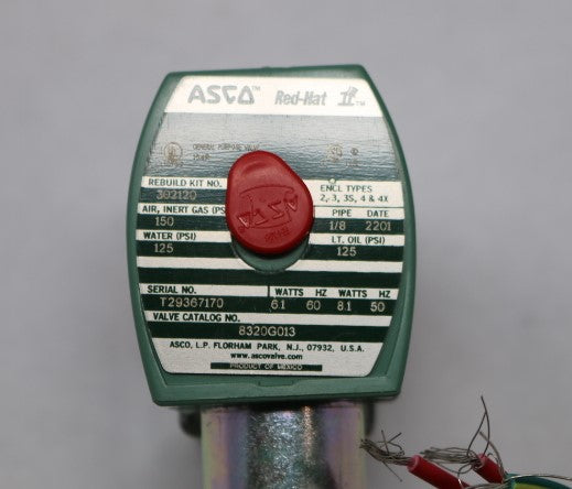 ASCO  ­-­ 8320G013AC120/60 110/50 ­-­ SOLENOID VALVE  BRASS  18'' LEAD