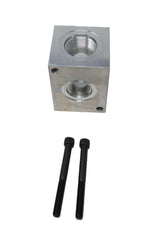 DAMAN ­-­ AH1800116S ­-­ HEADER BLOCK  ALUMINUM  TWO OPPOSITE PORTS OUT