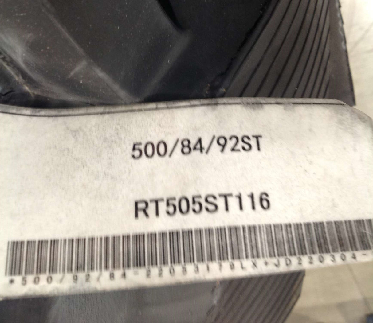 TRELLEBORG TIRE ­-­ RT505ST116 ­-­ CRT-800 COMPACT RUBBER TRACK 500X84X92 ST