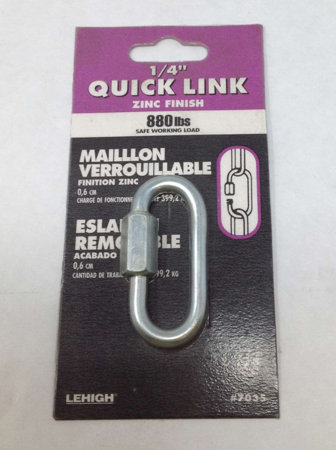 LEHIGH CONSUMER PRODUCTS ­-­ 7035 ­-­ CHAIN LINK: 1/4" QUICK LINK