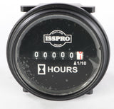 ISSAPRO ­-­ T40A4510 ­-­ GAUGE HOUR METER  10-80 VDC BLACK R8861HV