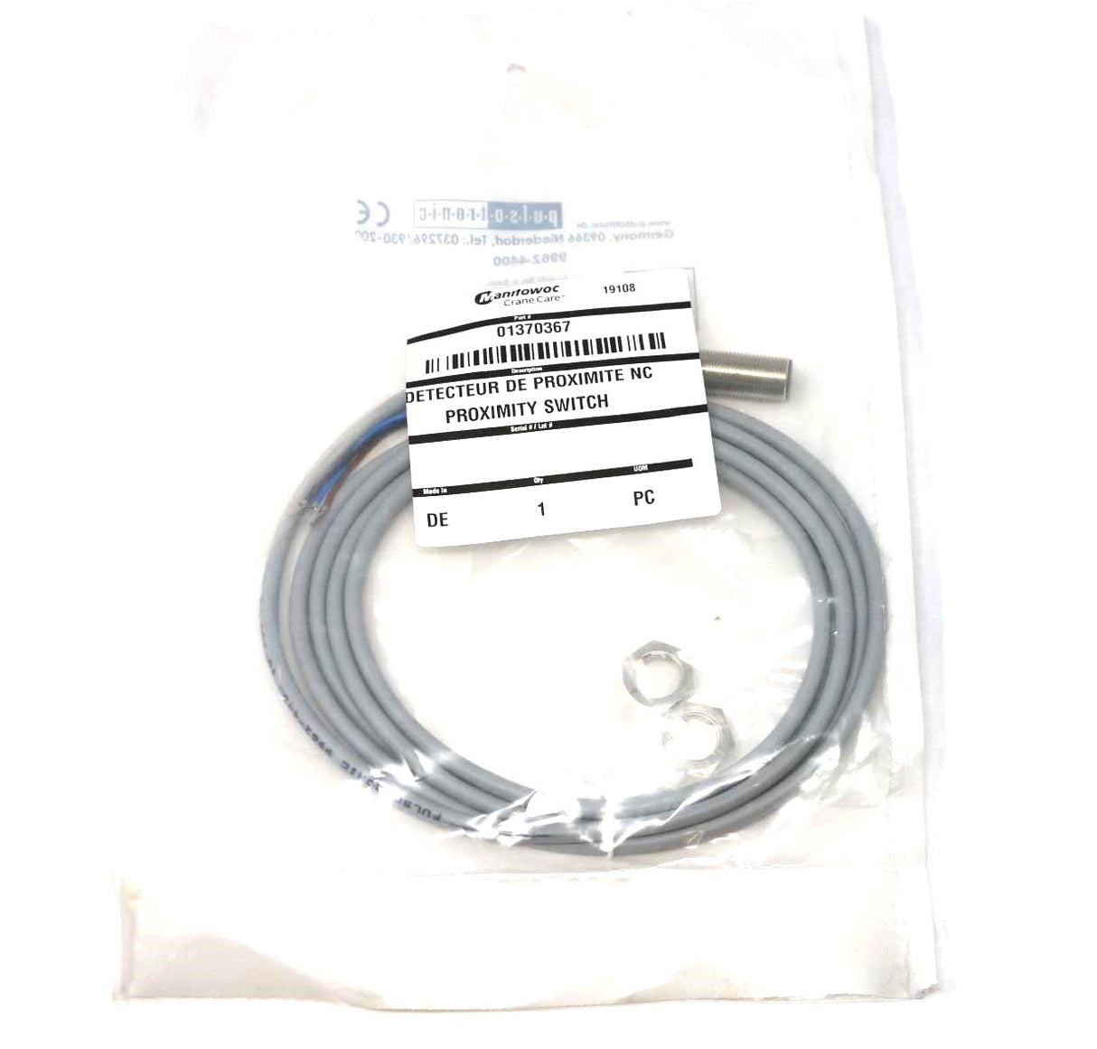 PULSOTRONIC GMBH & CO. ­-­ 9962-4400 ­-­ PROXIMITY SWITCH