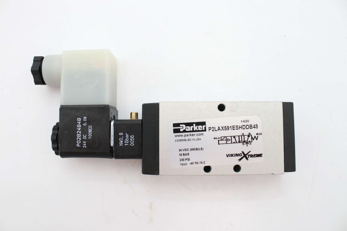 PARKER ­-­ P2LAX591ESHDDB48 ­-­ VALVE SOLENOID 24V CONT UNIT D