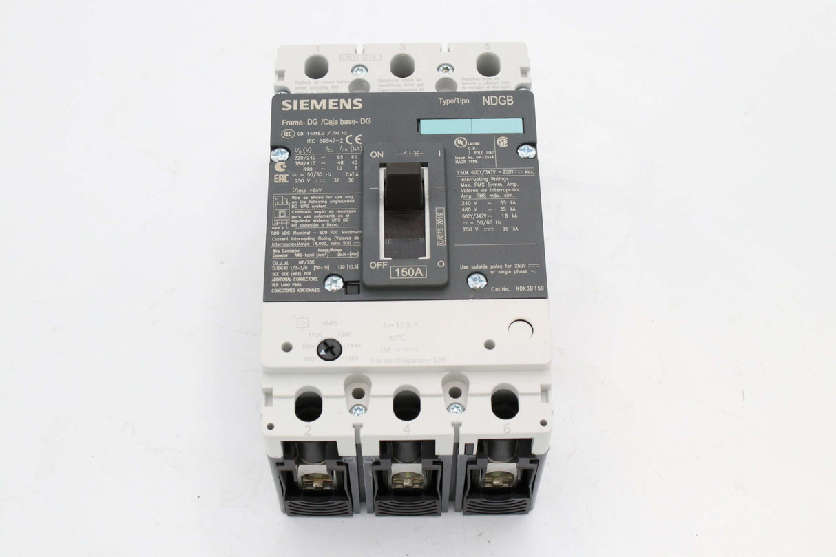 SIEMENS ­-­ NDK3B150L ­-­ BREAKER: 150AMP CSA QAS 45 T4F