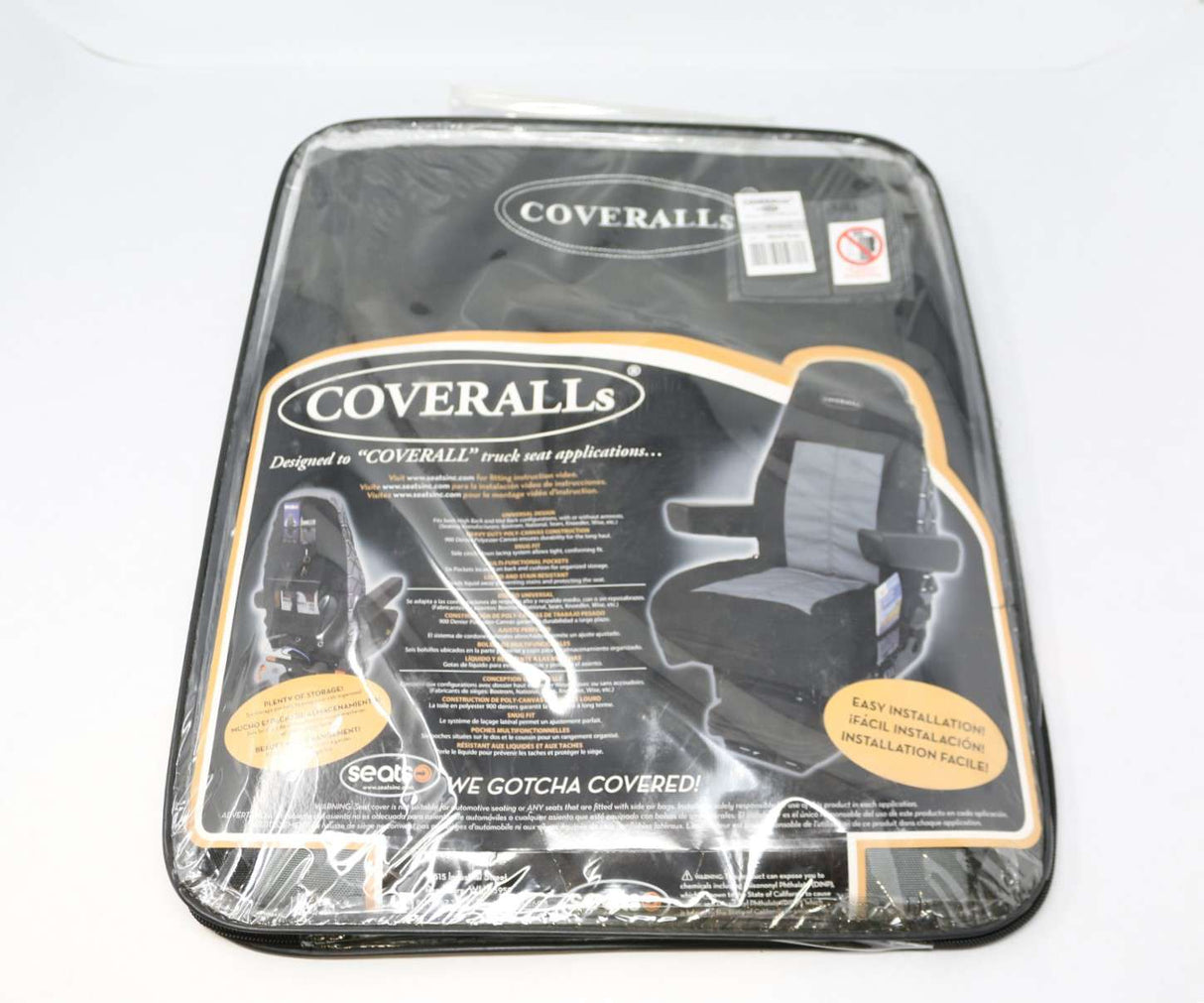 SEATS INC. ­-­ 182704XN1165 ­-­ COVERALLS - MID BACK BLAC