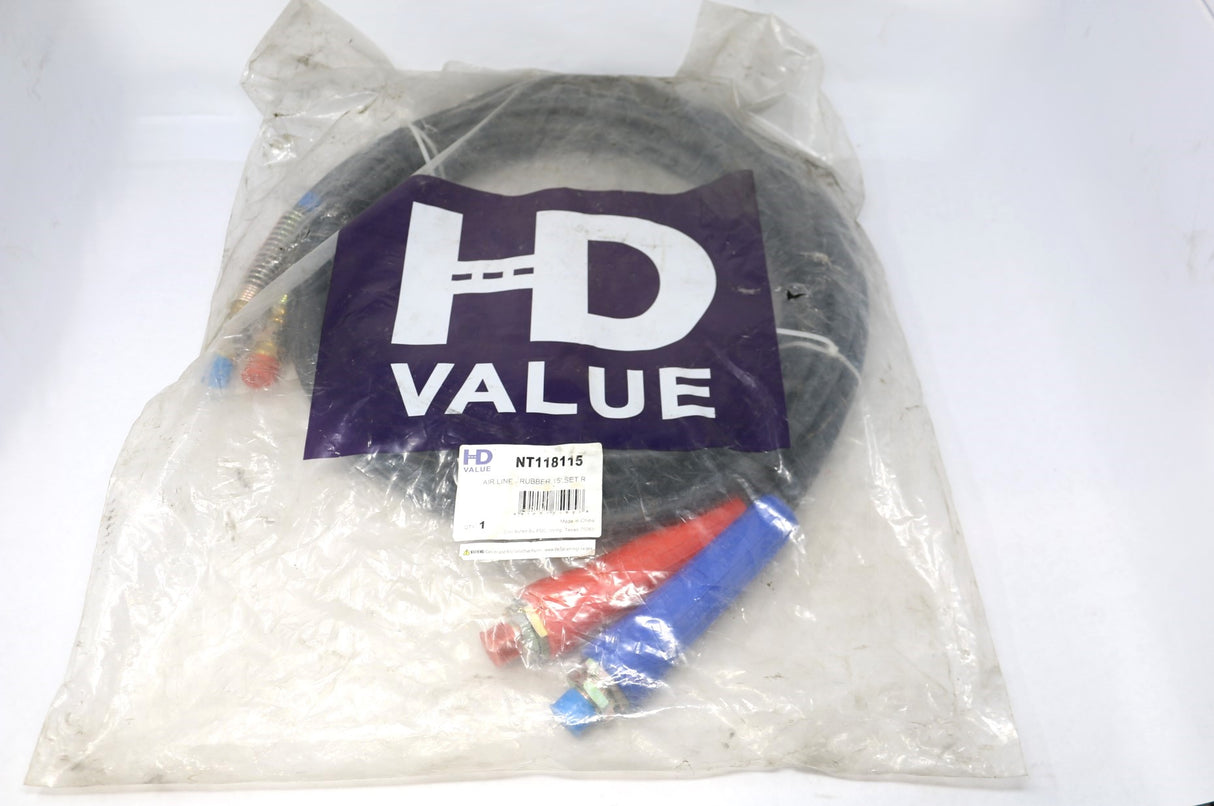 HD VALUE ­-­ NT118115 ­-­ 15’ RUBBER COILED AIR HOSE