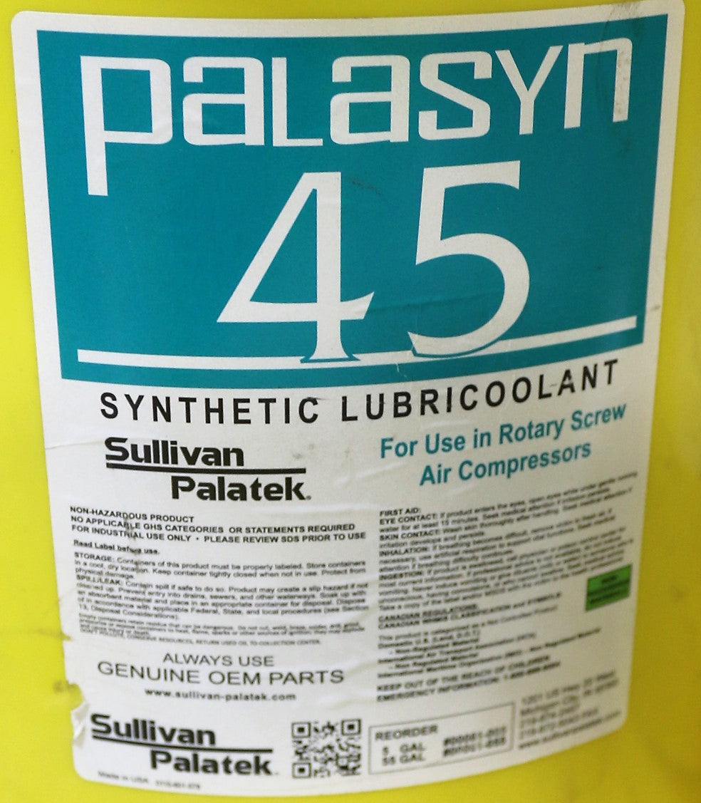 SULLIVAN PALATEK ­-­ PALASYN 45 ­-­ OIL: ROTARY SYNTHETIC 45 5 GALLON