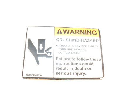 JLG ­-­ 1001246417 ­-­ DECAL - HAND CRUSHING