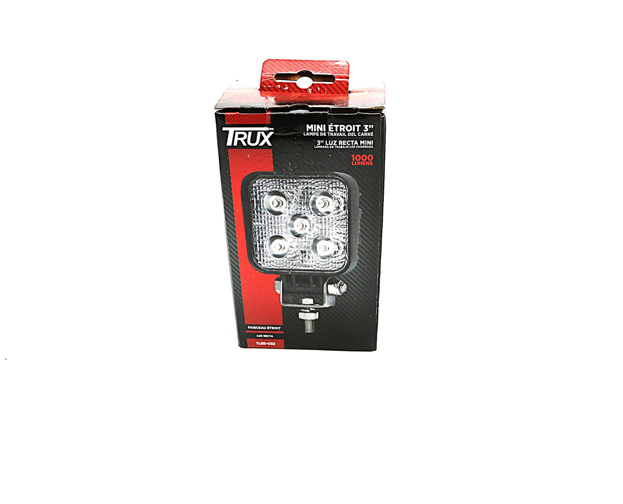 TRUX ­-­ TLED-U32 ­-­ 3" MINI SQUARE LED SPOT WORKLIGHT - 900 LUMENS