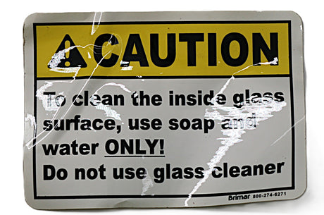 JCB ­-­ 332/D1276 ­-­ DECAL - CAUTION - GLASS SURFACE