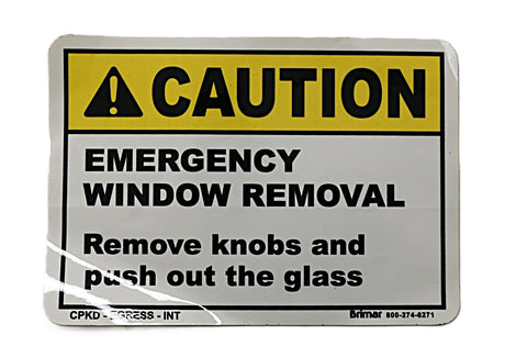 JCB ­-­ 332/D1273 ­-­ DECAL - INFORMATION - EGRESS INT