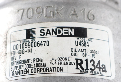 KENWORTH (PACCAR) ­-­ F69-6003-141 ­-­ AC COMPRESSOR