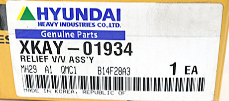 HYUNDAI ­-­ XKAY-01934 ­-­ VALVE ASSY-RELIEF