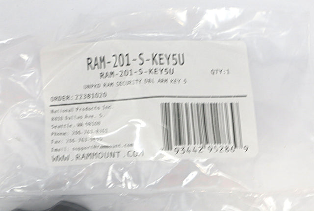RAM ­-­ RAM-201-S-KEY5U ­-­ RAM SECURITY DOUBLE ARM KEY 5