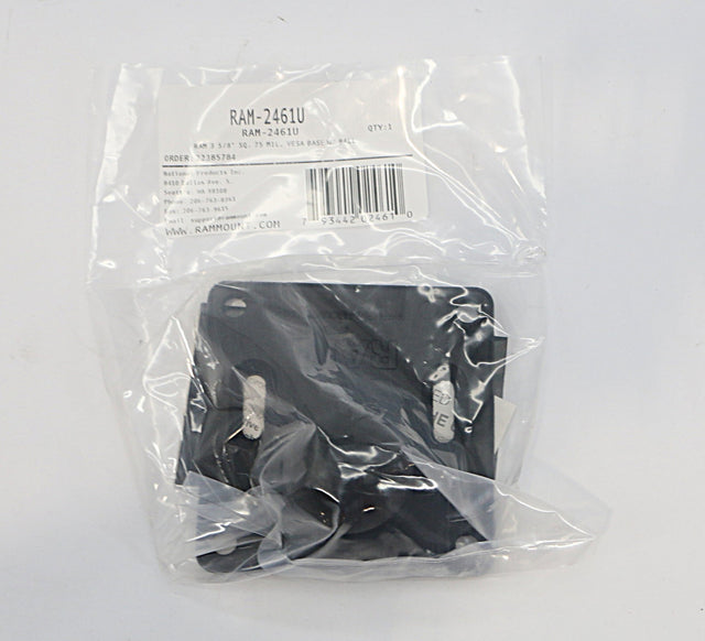 RAM ­-­ RAM-2461U ­-­ RAM 3-5/8 SQ 75 MIL VESA BASE W/ BALL