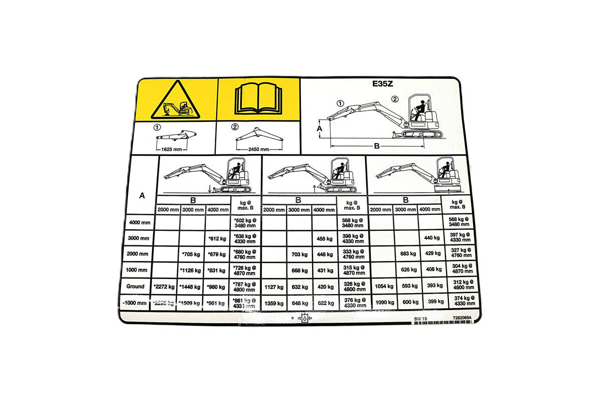 BOBCAT ­-­ 7282069 ­-­ DECAL LIFT CAPACITY