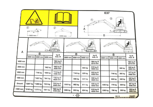 BOBCAT ­-­ 7354996 ­-­ DECAL LIFT CAPACITY