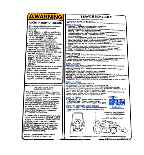 BOBCAT ­-­ 7125074 ­-­ DECAL - SERVICE