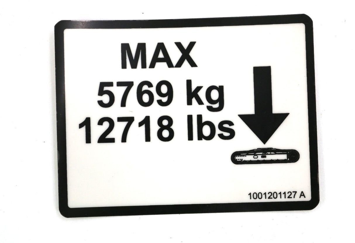 JLG ­-­ 1001201127 ­-­ DECAL - MAX TRACK LOAD